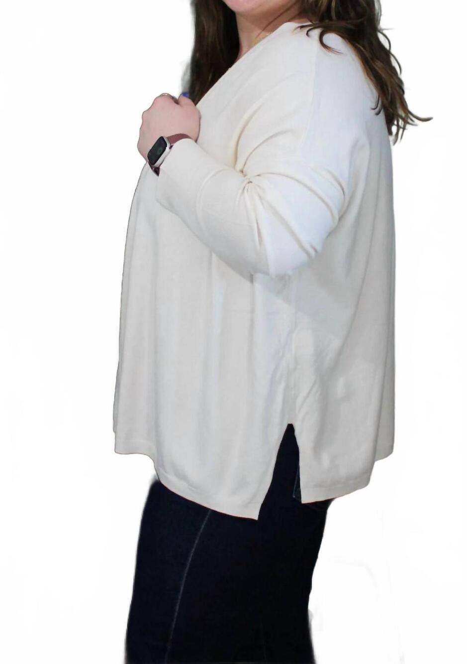 NEW CHARLOTTE AVERY open front cardigan in cream - Picture 2 of 2